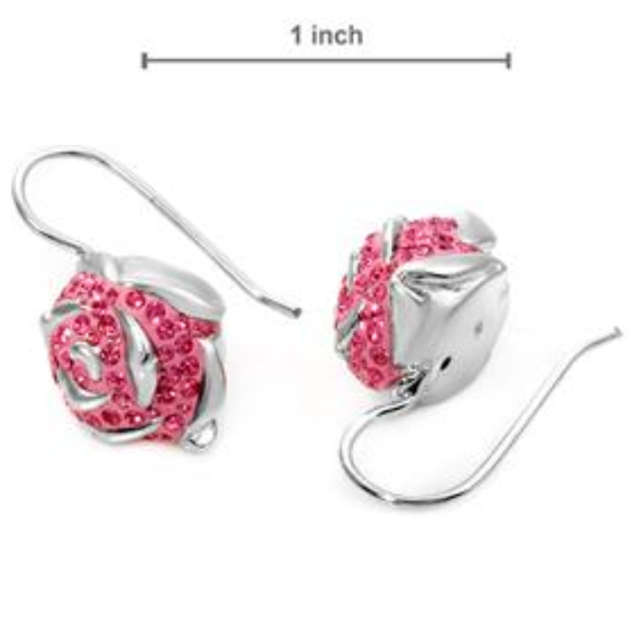 DESIGNER ROMANTIC ROSE PURPLE CRYSTALS SOLID .925 STERLING SILVER BRACELET**NEW! - Picture 4 of 6